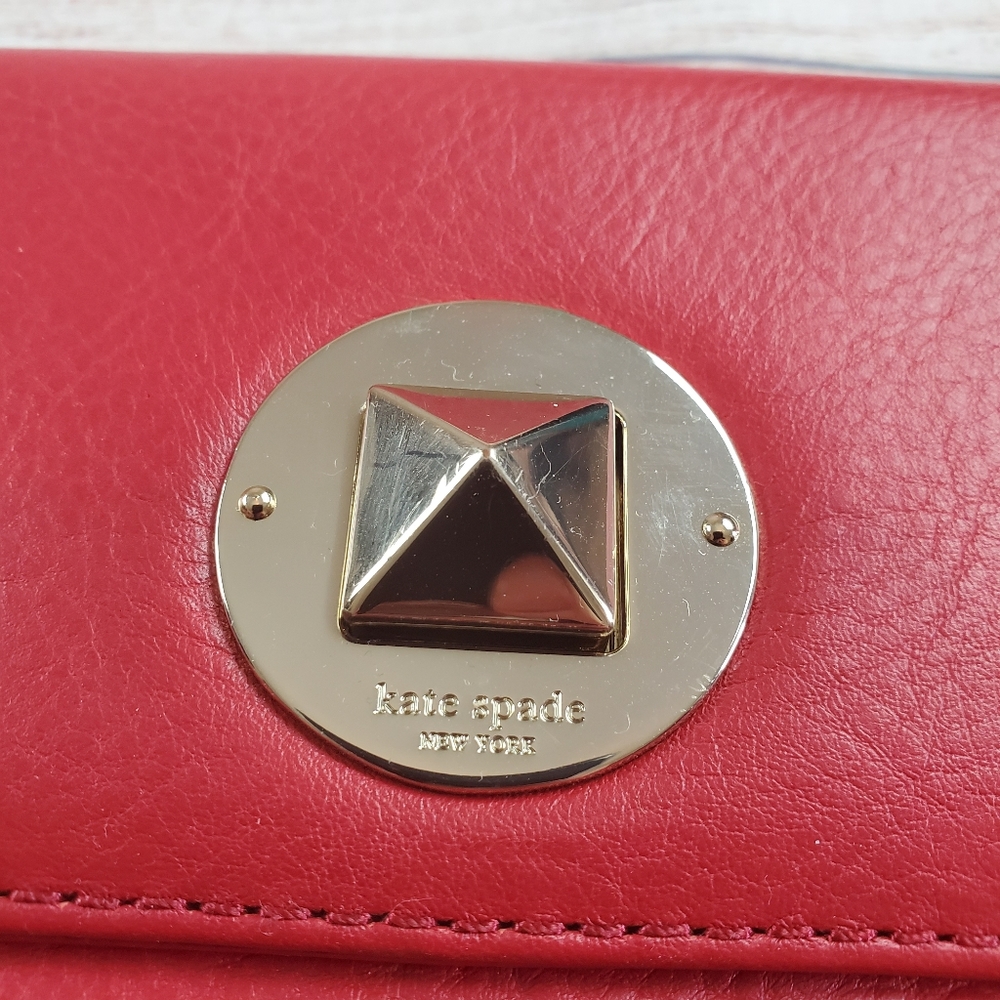 Kate Spade Red Leather Wristlet NWOT - Picture 3 of 7